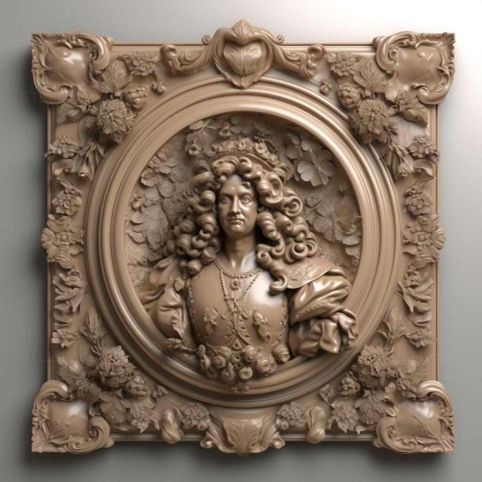 Персонажи (Людовик XIV 4, HERO_1752) 3D модель для ЧПУ станка